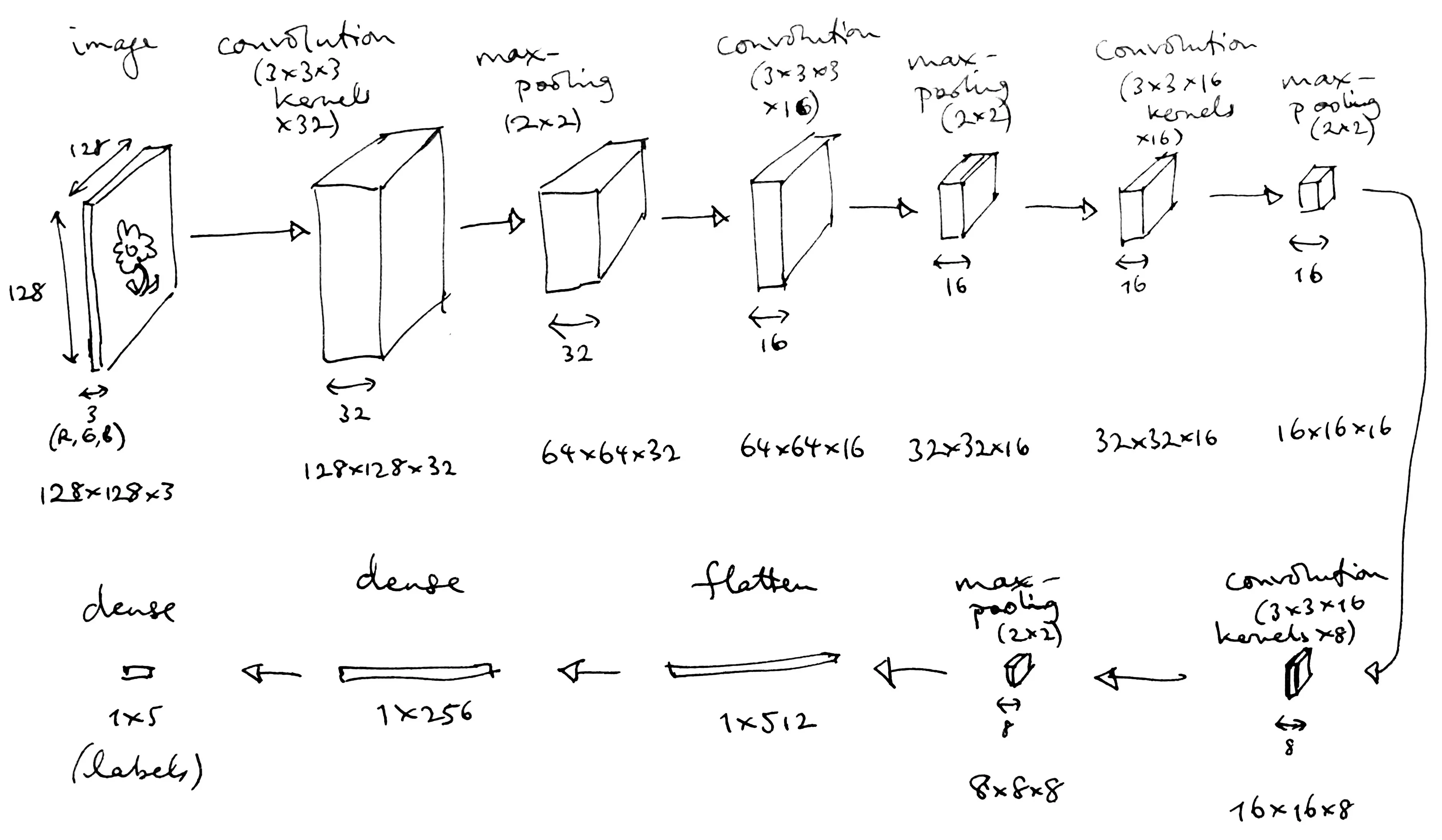 convolutional neural network layout