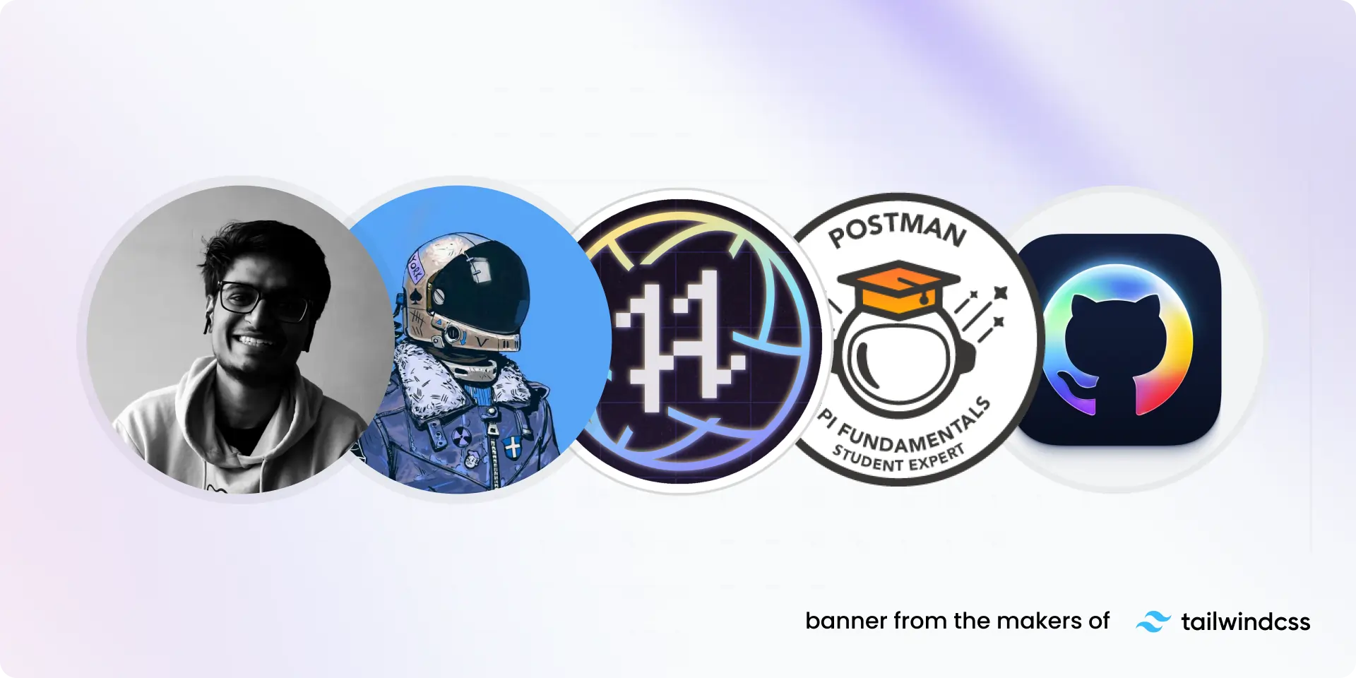 a cover image showcasing my badges